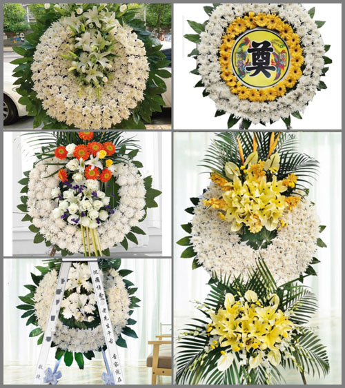 四川成都彭州市丹景山镇丹景村花圈速递
